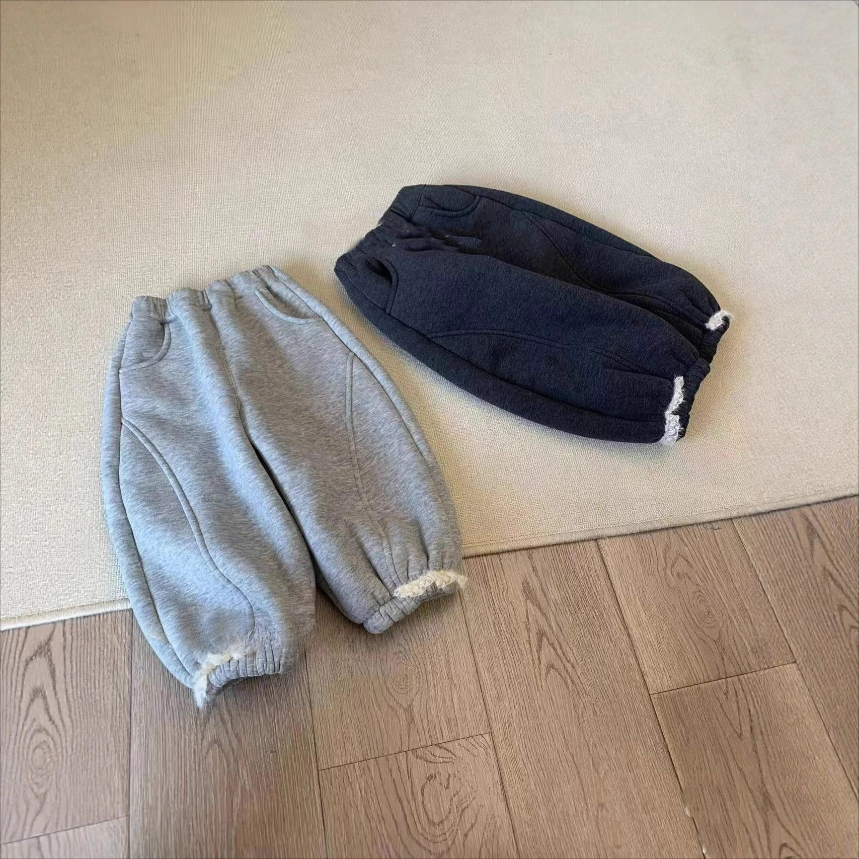 Girl Suit Alpaca Wool Pants Winter New Style Thick Overwinter Casual Sport Movement Pants Teenage Girls Clothing 2025