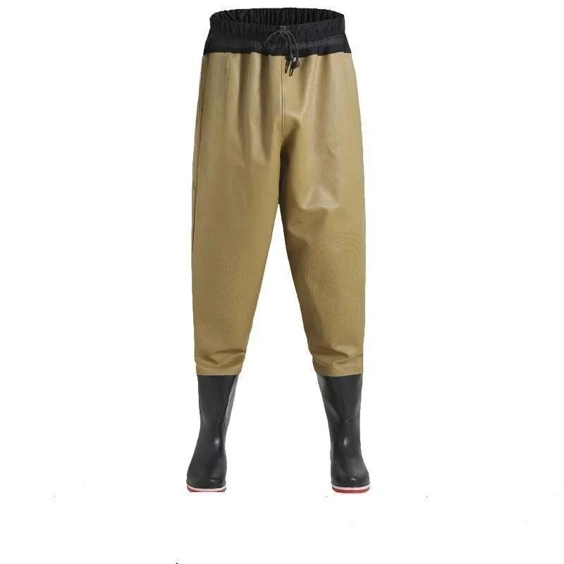 Water pants, thickened and wear-resistant integrated shoes, water pants, full body rain pants, fishing and fish fork pants