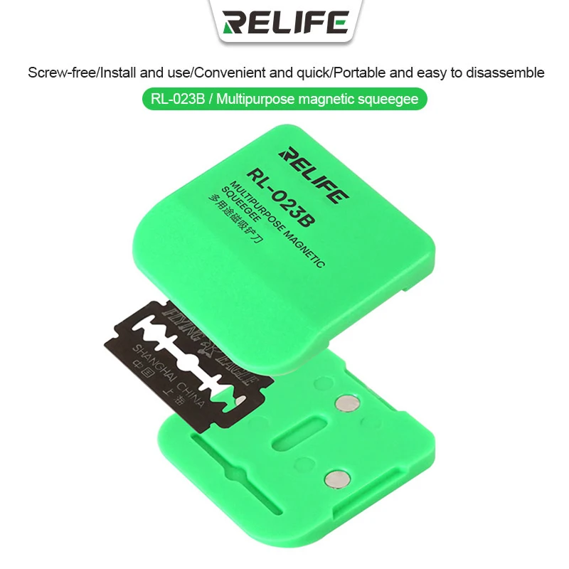 RELIFE RL-023B Magnetic Suction Rework Blade for iPhone iPad Samsung Mobile Phone LCD Screen Glue Remover Cleaning Repair Tools