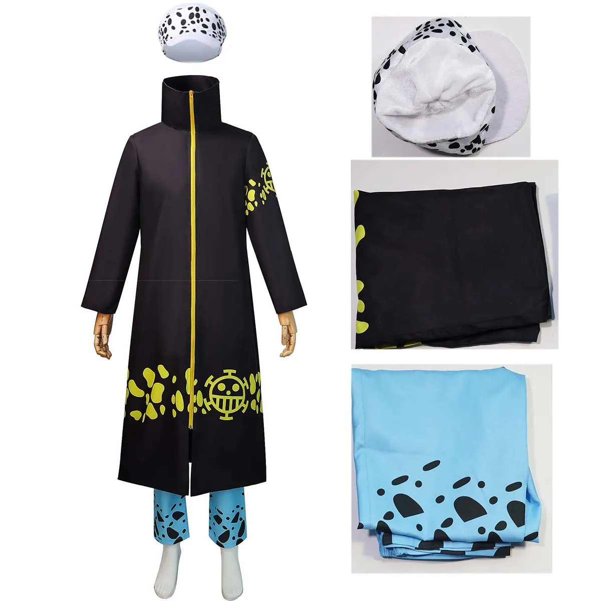 

Adult Men Halloween Carnival Party Trafalgar D. Water Law Costume