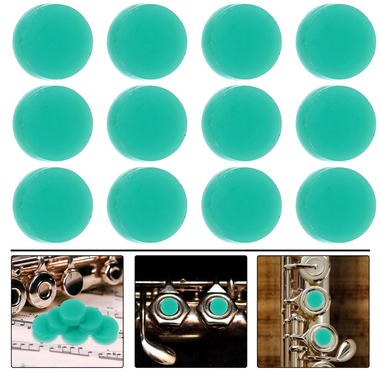 

20Pcs Flute Key Plugs Silicone Open Hole Covers Easy Replace Soft Resistant Deformation Practical Accessories Key Caps