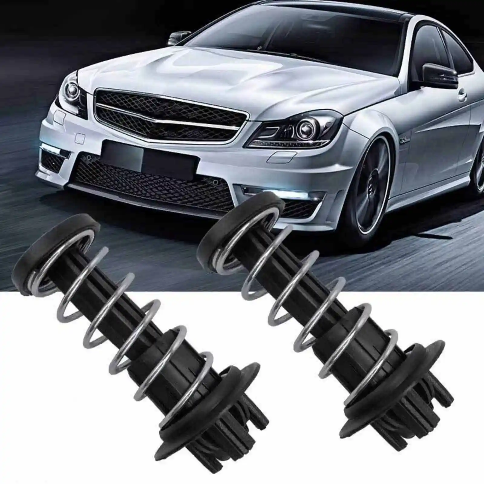 2pc  For Mercedes-Benz C-Class W204 Hood Spring Lock Clip OEM  A2048800227 Hood Security System Durable Repair Parts