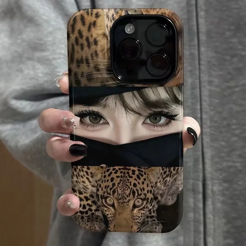 

Personality Panther Leopard Animal Print Design Phone Case For iPhone17 16 15 14 13 12 11 Pro Max Plus Cute Girl Hard Cover﻿﻿﻿﻿﻿