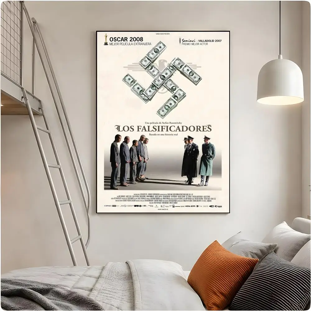 Film War Drama The Counterfeiters Poster Hanging Wall Art Mural Print for Living Room Home Styling and Gift Picks