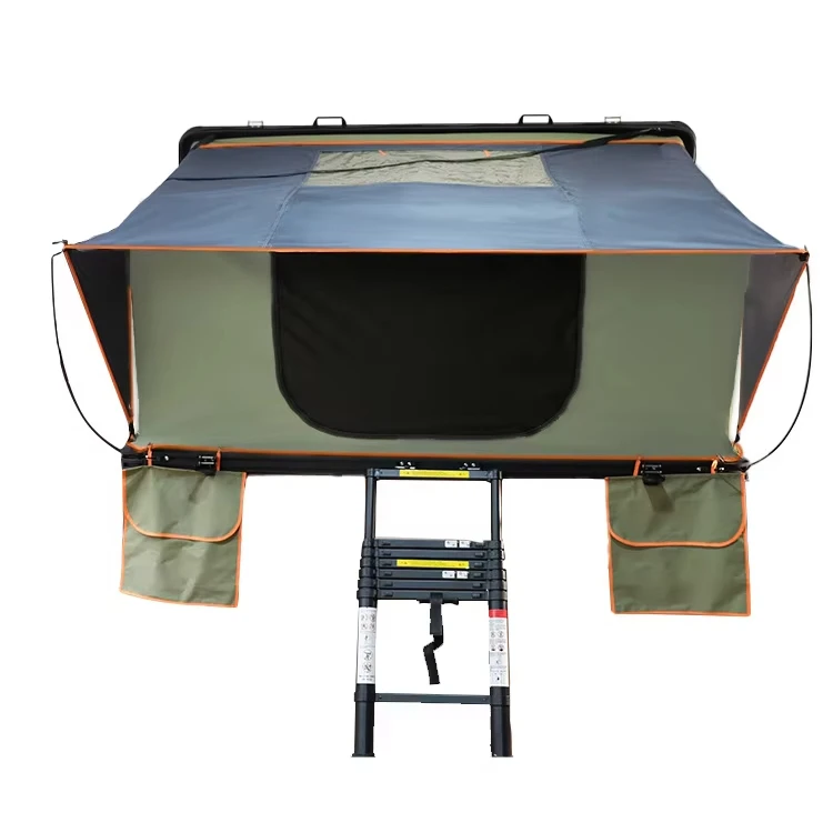 

2024 Cross-Border New Roof Tent Aluminum Alloy Hard Shell Quick-Opening Large Space Travel Car Tent Ladder 2 4 Persons