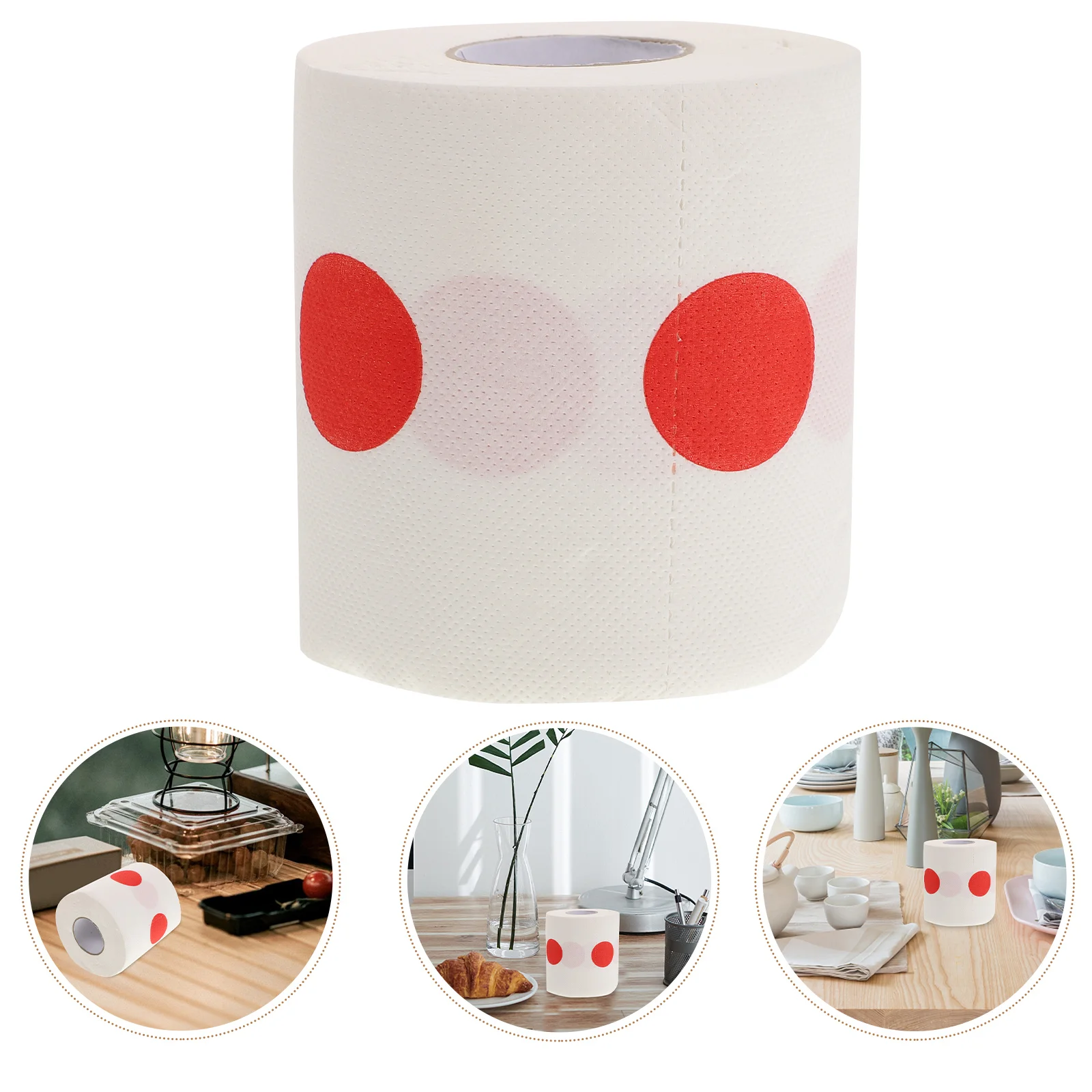 Japanese Flag Red Round Toilet Paper Fun And Novelty Design Ideal For Holiday Celebrations And Bathroom Decoration Printed Tissu