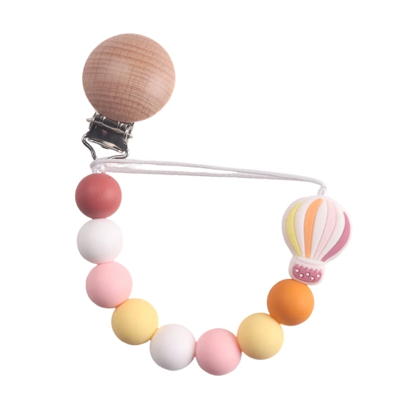

Hot Air Balloon Silicone Pacifier Chain BPA Free Baby Pacifier Anti-Drop Chain Pacifier Clips Dummy Chain