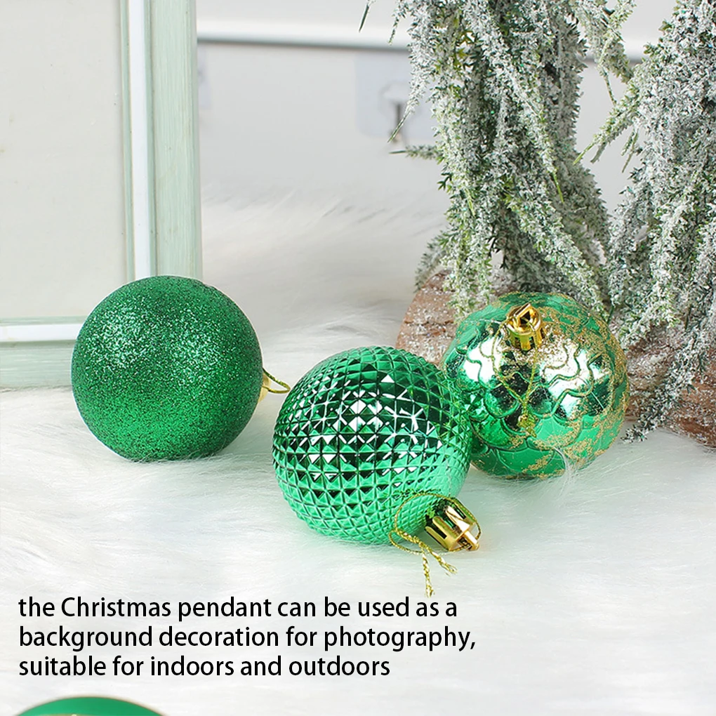 12 шт., 6 см, рождественские шары, подвесные праздничные атмосферные украшения, день рождения, для помещений и улицы