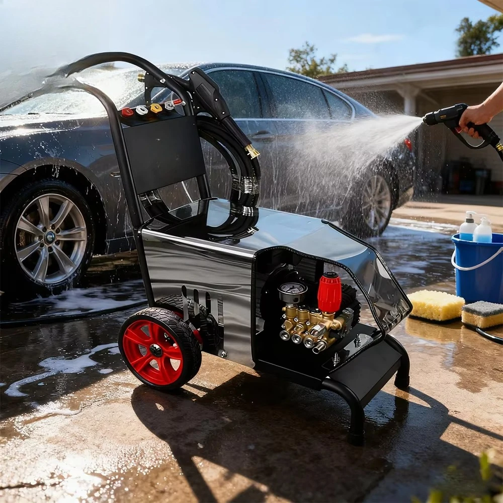 10L/ Min Mobile Portable Commercial Carwash Belt Drive Electric High Pressure Jet Cleaner Washer