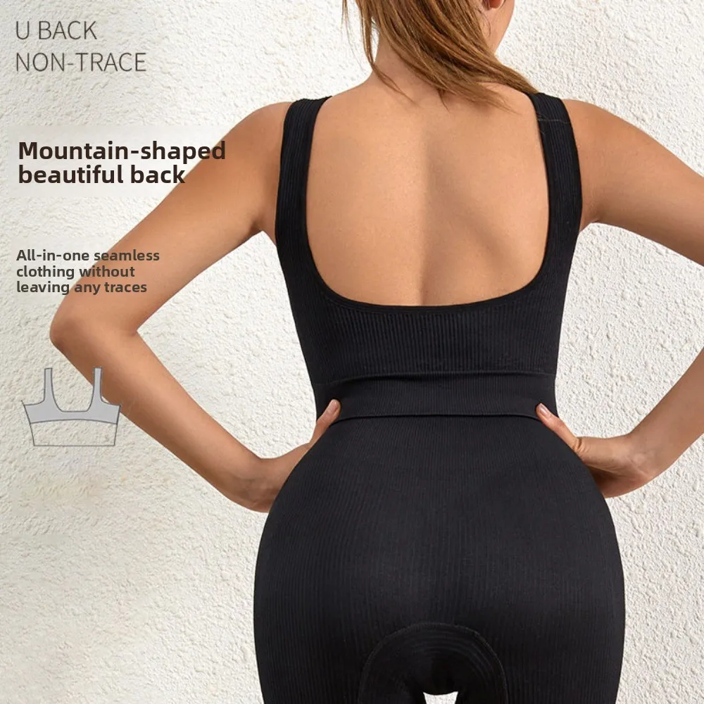 

Running Underwear Seamless Sports Bra Shockproof Breathable Fitness Vest Moisture-Wicking Comfortable Yoga Underwear Women