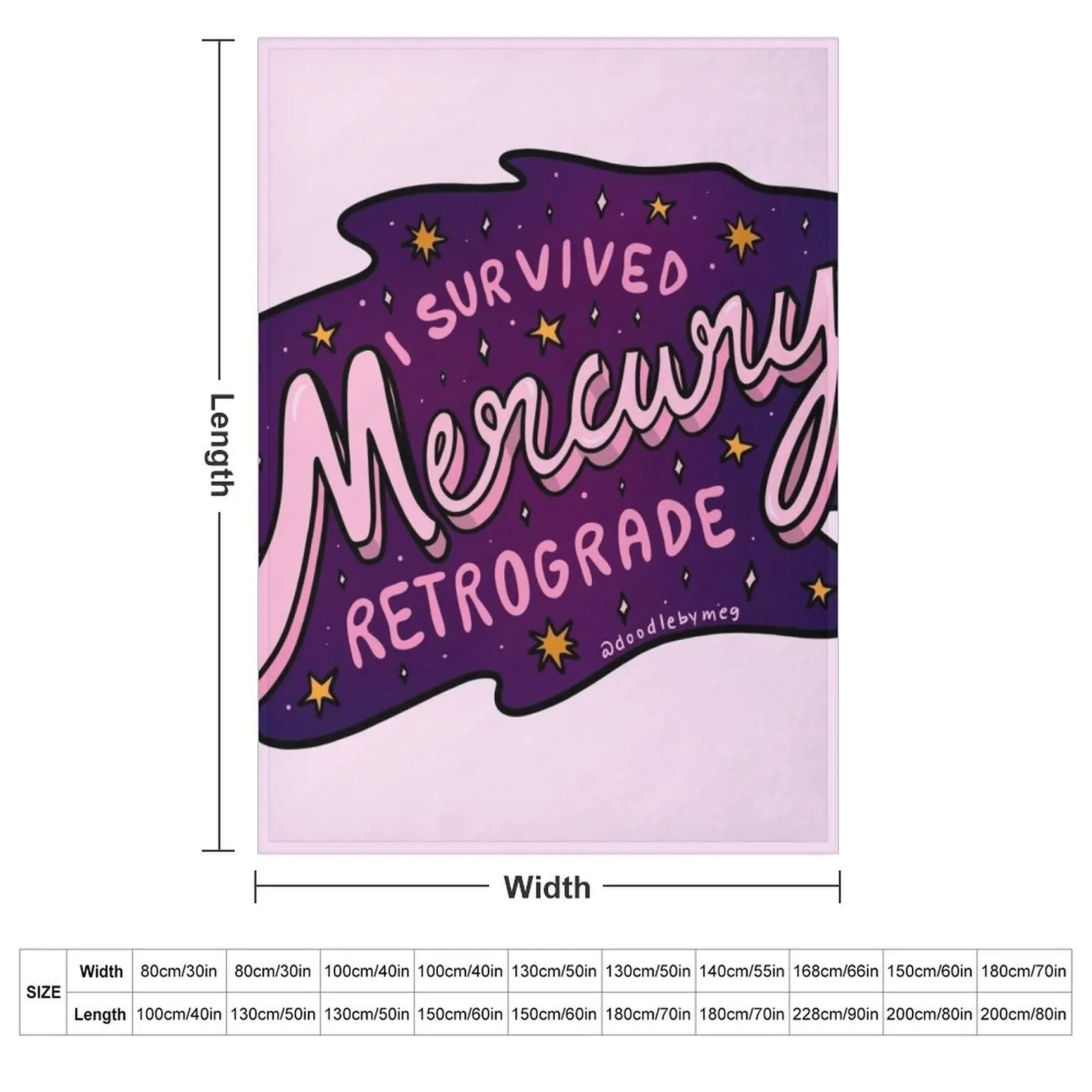Mercury Retrograde Throw Blanket Softest Weighted Plush Travel Blankets
