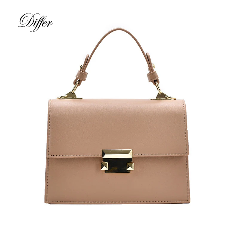 Simple Style Small Square Women Crossbody Bag PU leather Handbag NEW Shoulder Bag Solid Color Lady Bag Classic Messenger Bag