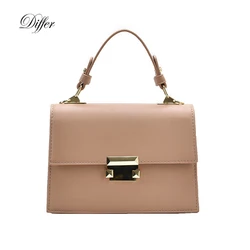 Simple Style Small Square Women Crossbody Bag PU leather Handbag NEW Shoulder Bag Solid Color Lady Bag Classic Messenger Bag