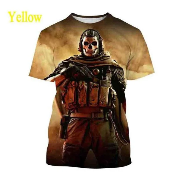 Call of Duty Warzone 3D Printed T-shirt Casual Summer Fashion Oversized Shooting Game Men and Women T-shirt Short Sleeve Top