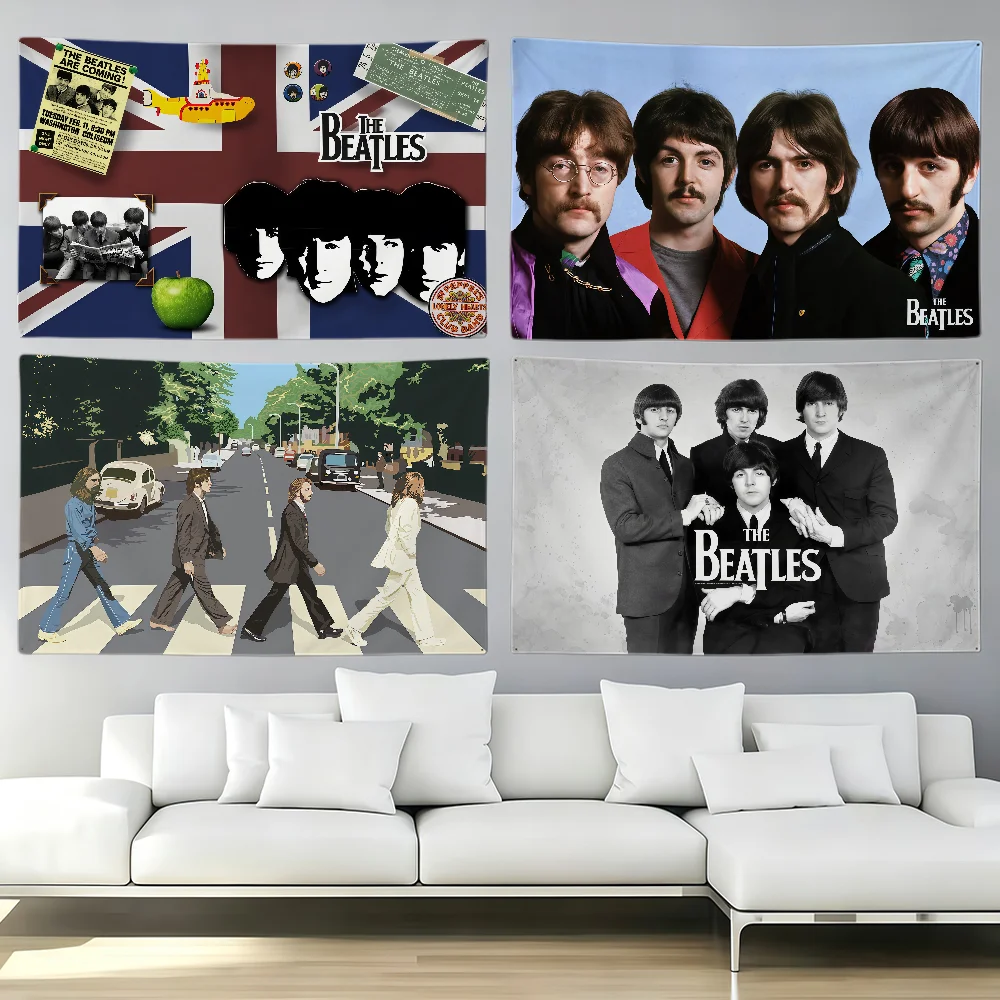 Hot The B-Beatles Band Poster Flag Party Club Outdoor Interior Wall Decoration Banner Fans Gift Print Decor Flag