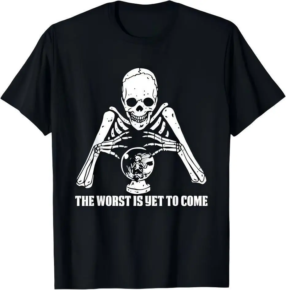 The Worst Is Yet To Come Lazy Halloween Costume Skeleton T-Shirt