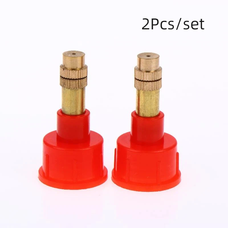 2Pcs High Pressure Nozzle Brass Adjustable Garden Irrigation Atomization Watering Sprinkler Accessories Brass Nozzle