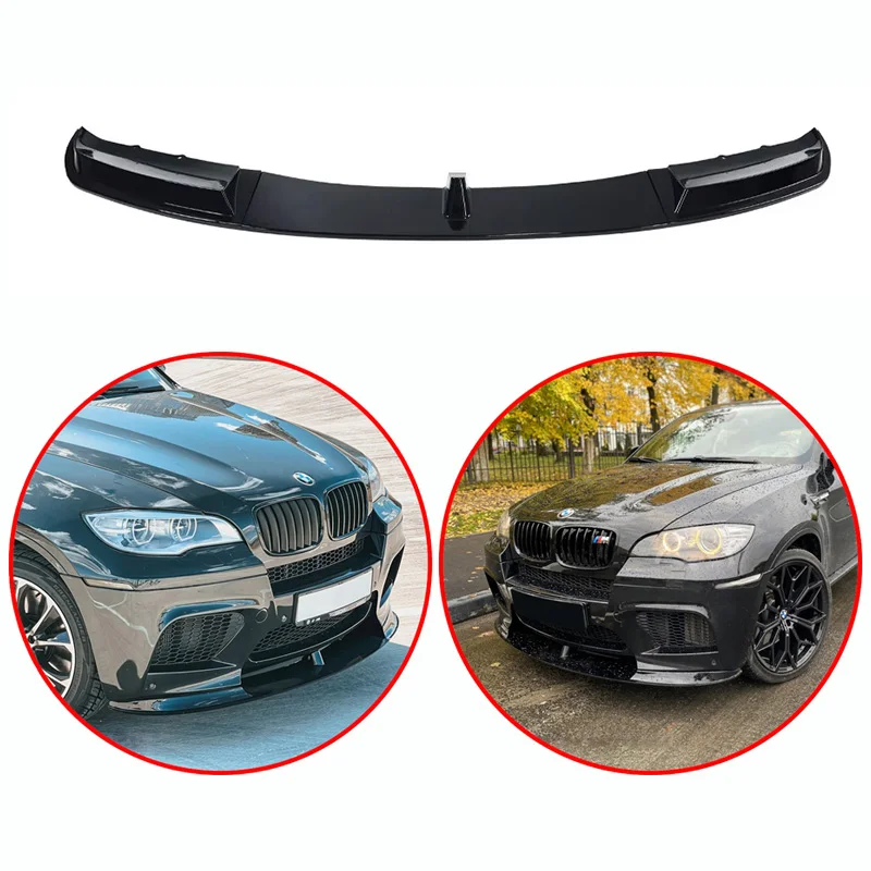 3-teiliger Frontspoiler im MP-Stil für BMW E70 E71 X5M X6M (2007-2014), Diffusor, Bodykit, Spoiler, Schutzabdeckung, glänzend schwarz