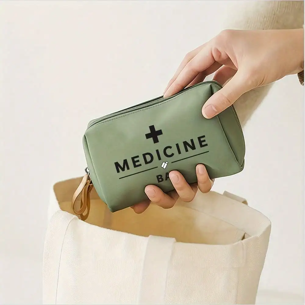 Tragbare Erste-Hilfe-Medizinset für Reisen, Outdoor, Camping, Notfall, Medizin, Aufbewahrungstasche, Reise, Mini-EDC-Beutel, Organizer, Pillenetui – Detail 8