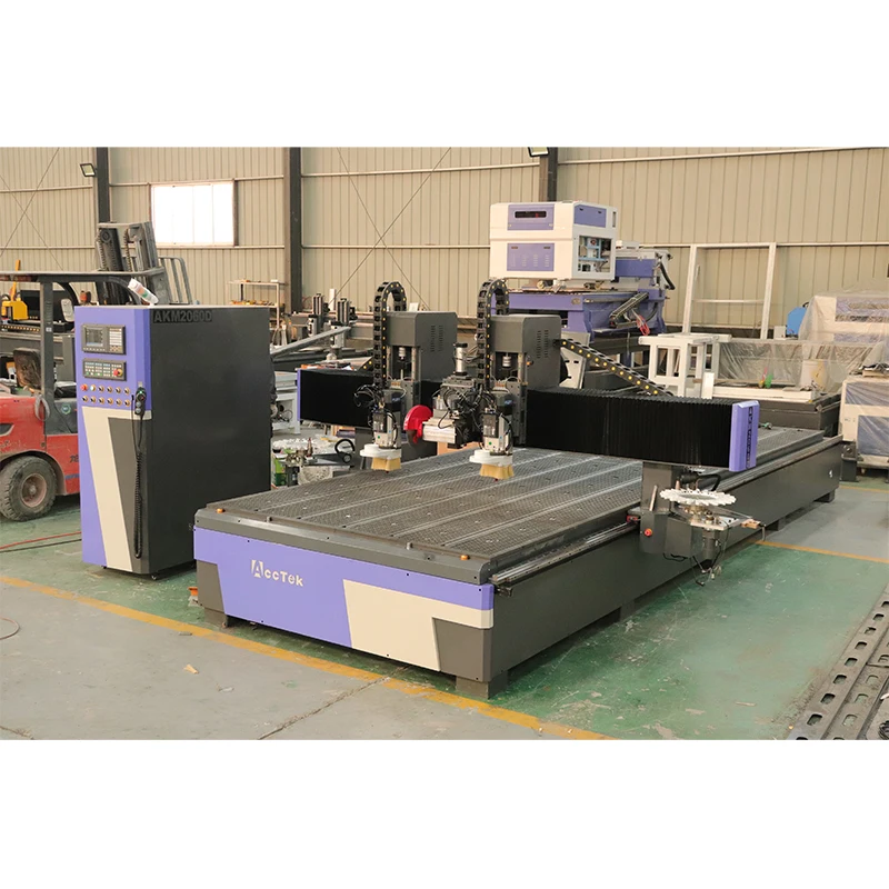 Ferramentas de trabalho de madeira cnc roteador de ferramenta automática máquina para madeira acrílico pvc corte com duplo 9.0kw hqd eixo