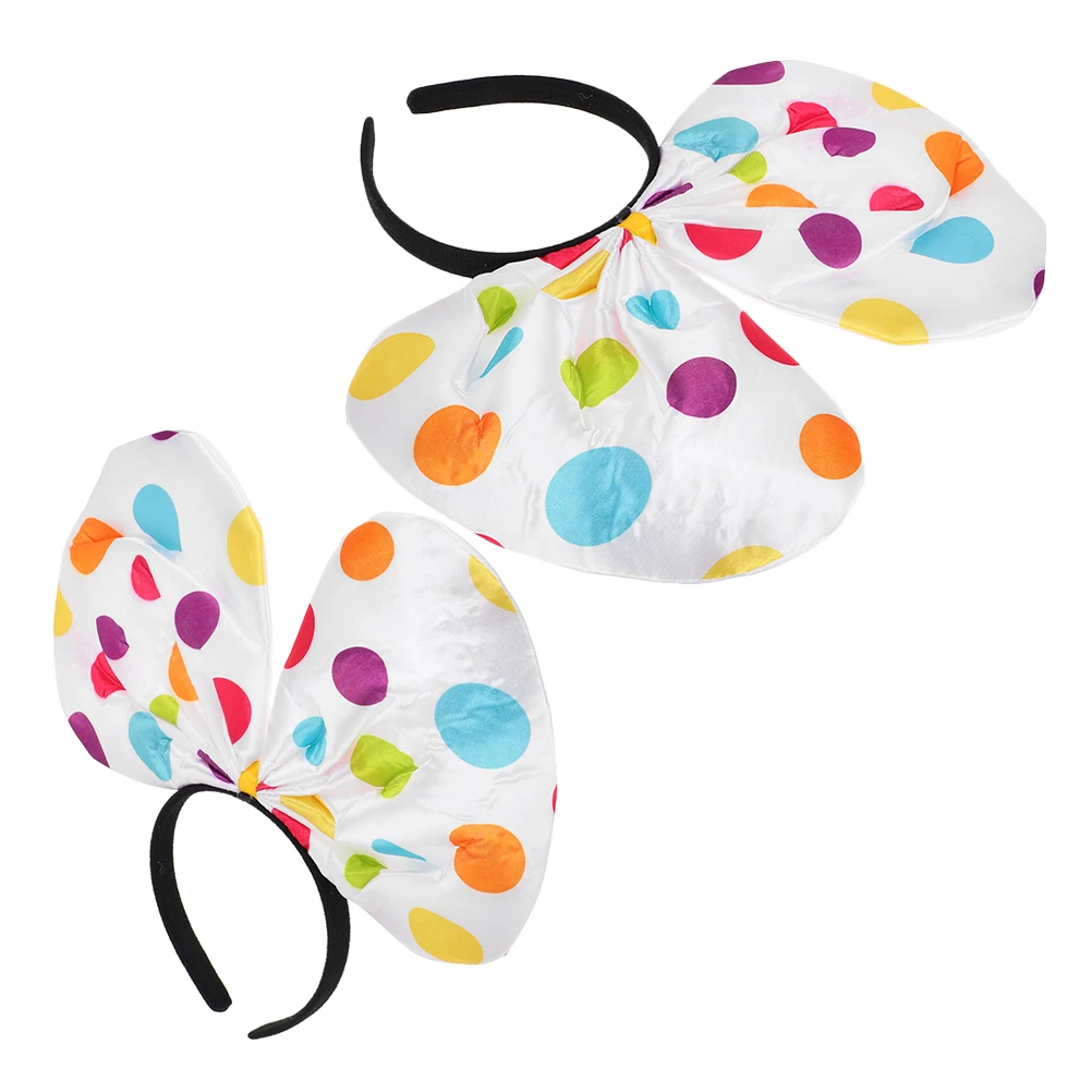 

2pcs Clown Headb Colorful Dots Lightweight Comfortable Carnival Cosplay Party Accessories Halloween Theme Women Dress