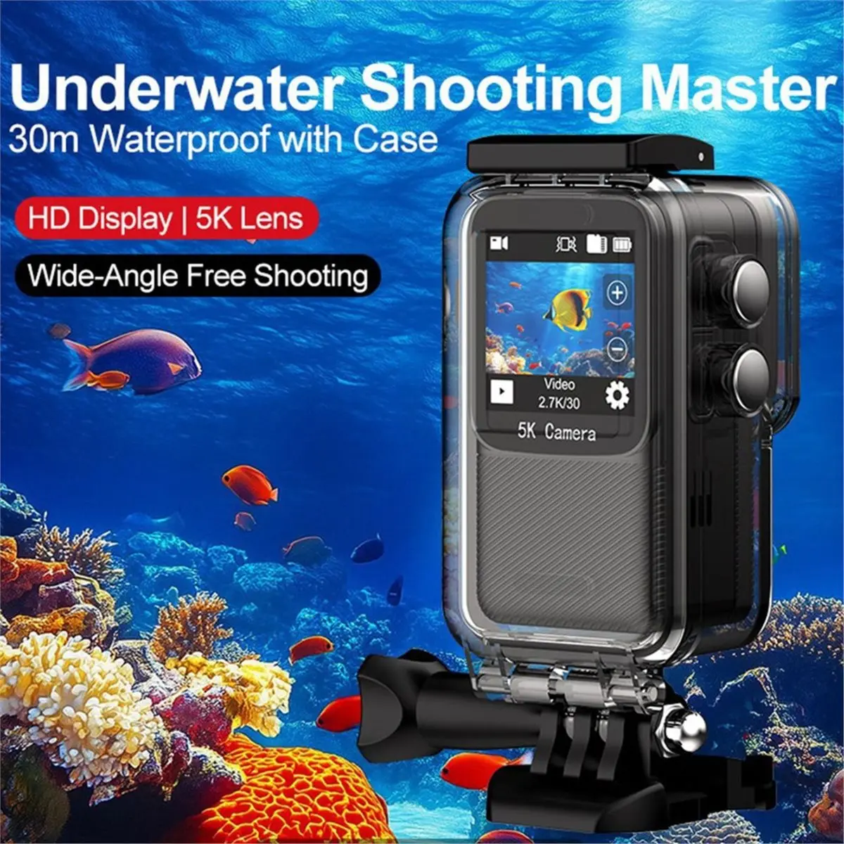 newA10R 5K 30fps Action Camera WiFi Diving Camera Underwater 30M Waterproof Sport Camera Pocket Video Camcorder