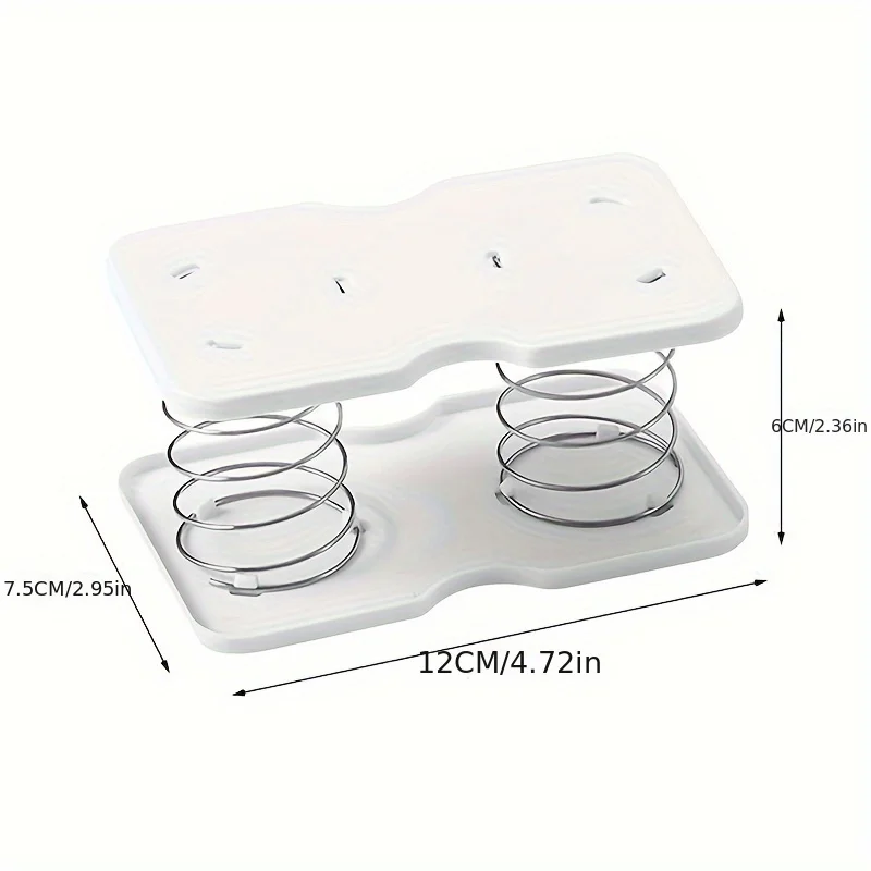 2pcs Paper Towel Box Spring Holder, Automatic Pull-out Paper Towel Box Bottom Support with Double Springs Lift and Lower Bracket