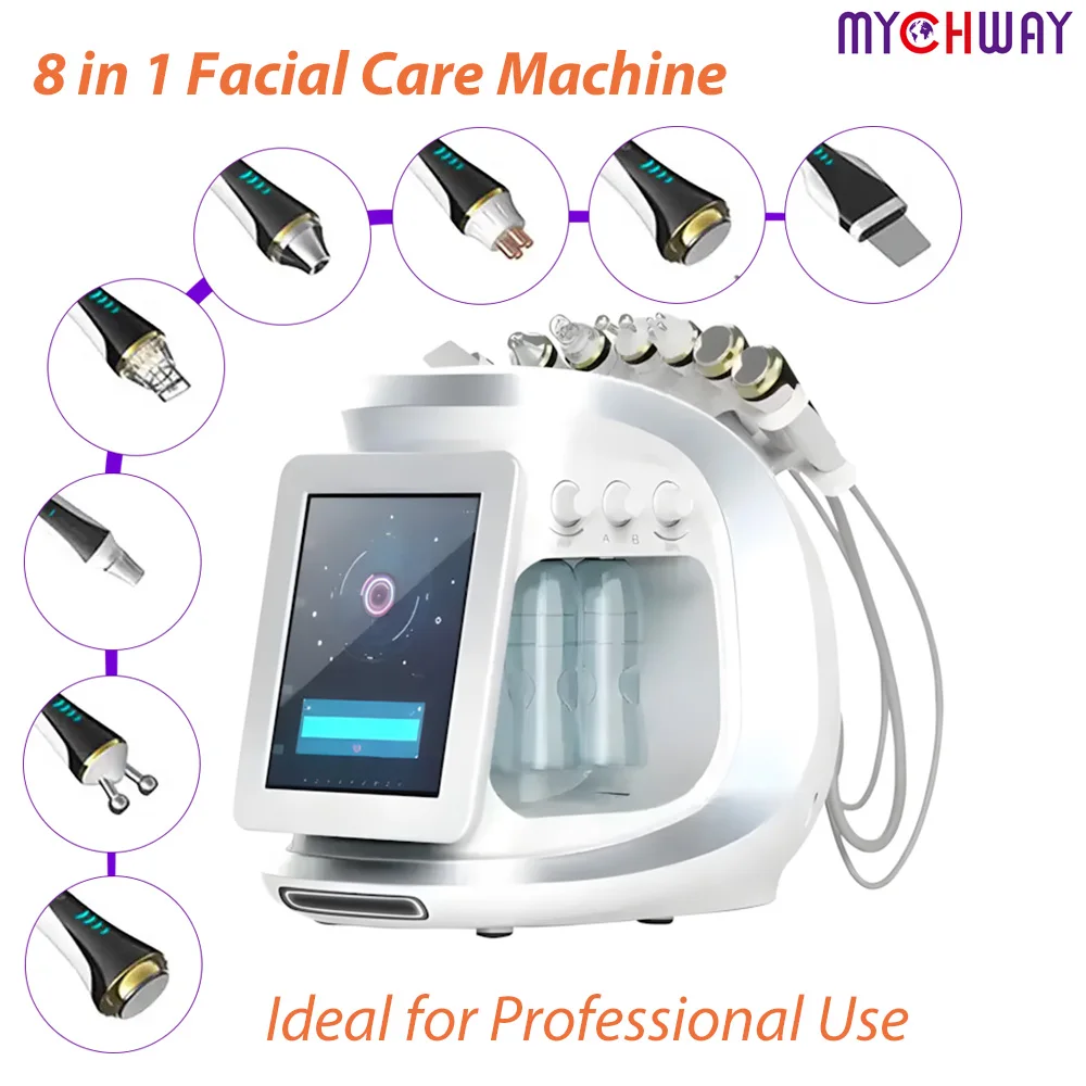 8 In 1 Smart Ice Blue Facial Care Machine For Cleansing, Hydration, Skin Lifting