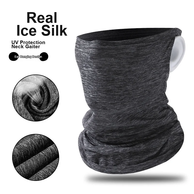 Quick Dry Breathable Magic Neck Gaiter Cooling Ice Silk Nylon Sun Protection Face Mask for Men Women Summer Outdoor Cycling