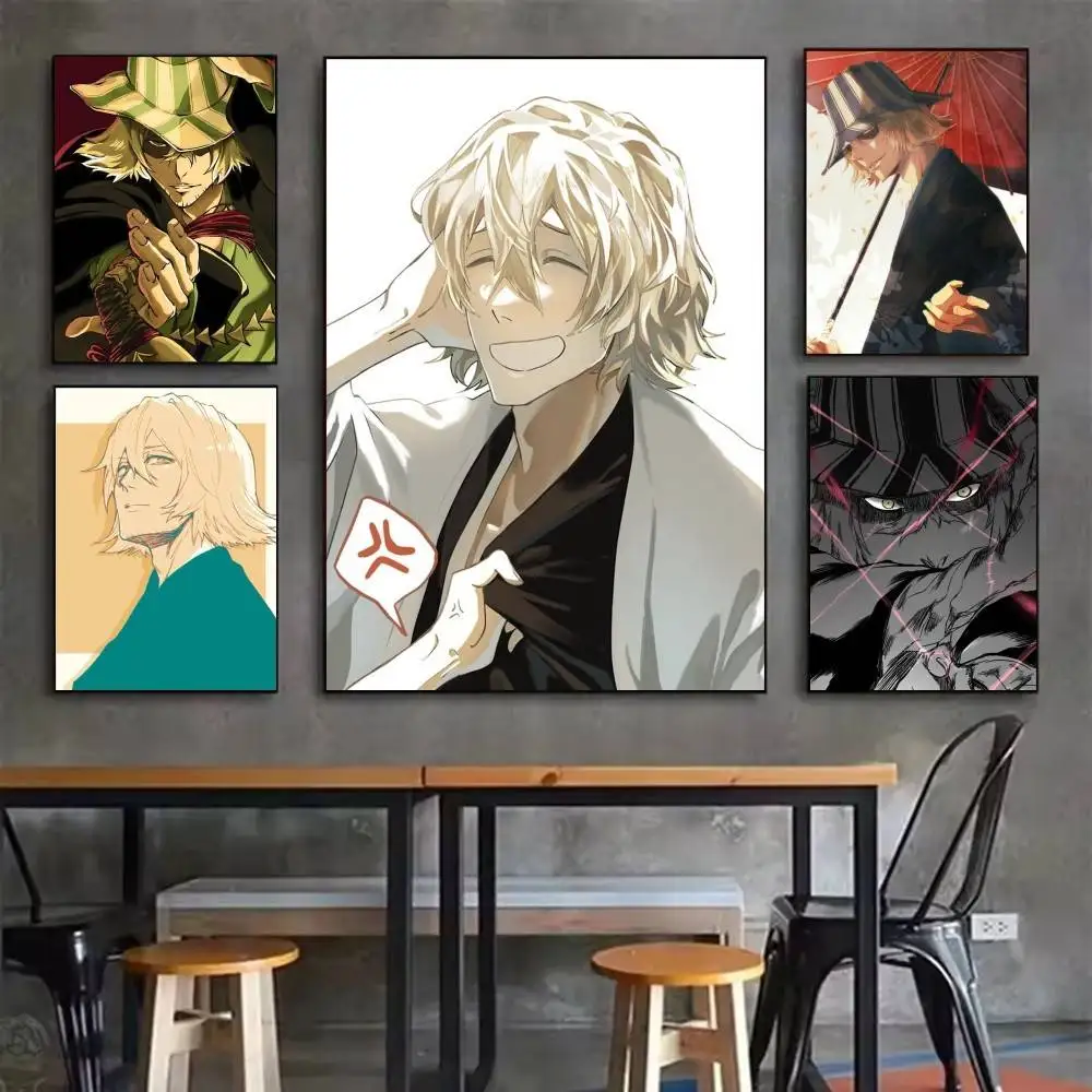 Urahara Kisuke BLEACH Anime   Poster Waterproof HD Art Wall Decal Self-Adhesive Print