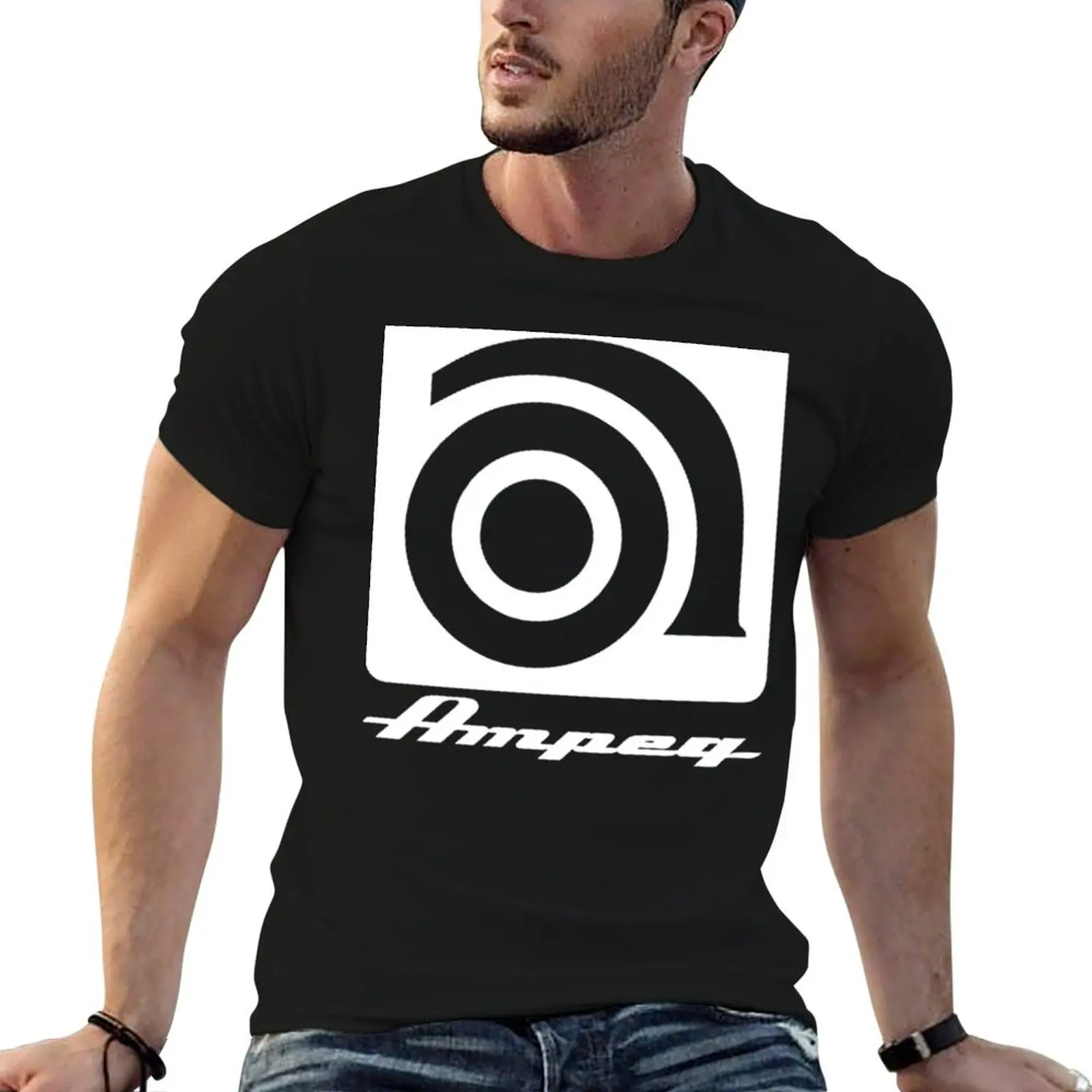 MAIS VENDIDO - Camiseta Ampeg masculina, camisetas lisas para homem, camisetas com estampa gráfica, camisetas gráficas para homem