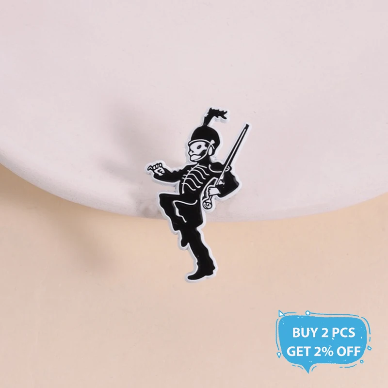 The Black Parade Music Album Enamel Pin Rock Band Skeleton Honor Guard Brooch Lapel Badge Fashion Jewelry Gift for Fans Friends