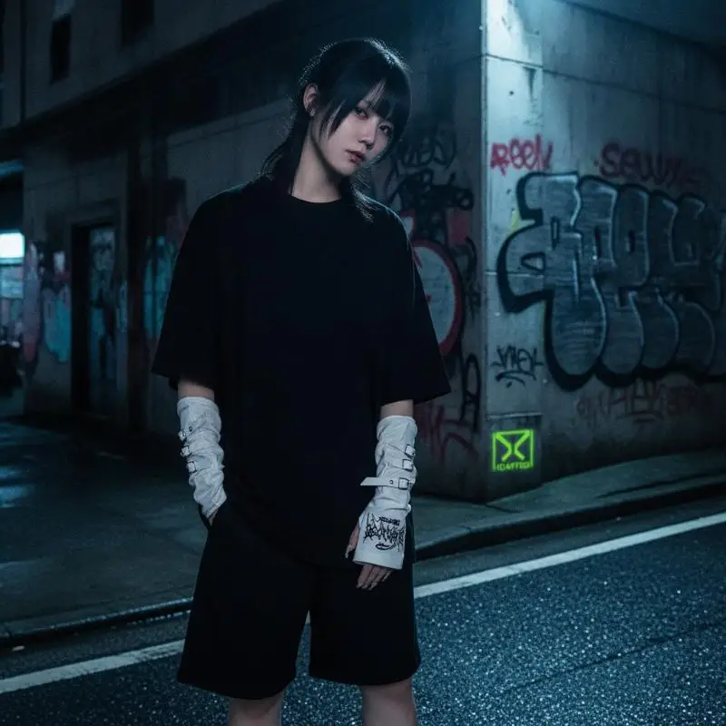 1 Paar schwarze, fingerlose, lange Handschuhe im Gothic-Stil mit Stickereien, verstellbaren Schnallen, ideal für Halloween, Cosplay, Punk-Partys und als Streetwear. – Detail 8