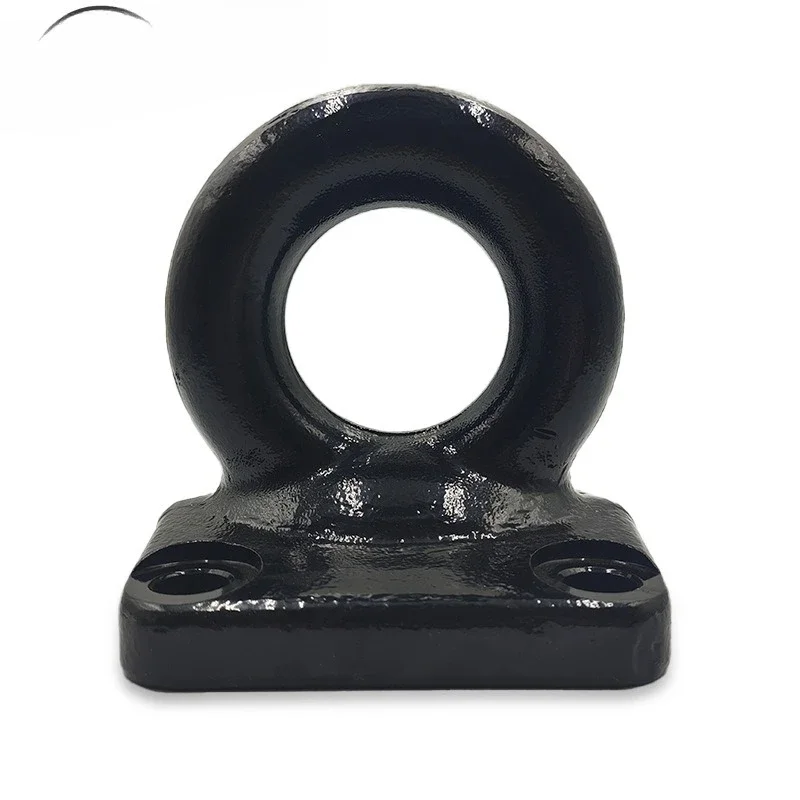 Black powder sprayed carbon steel forged four-hole 24T load-bearing traction ring
