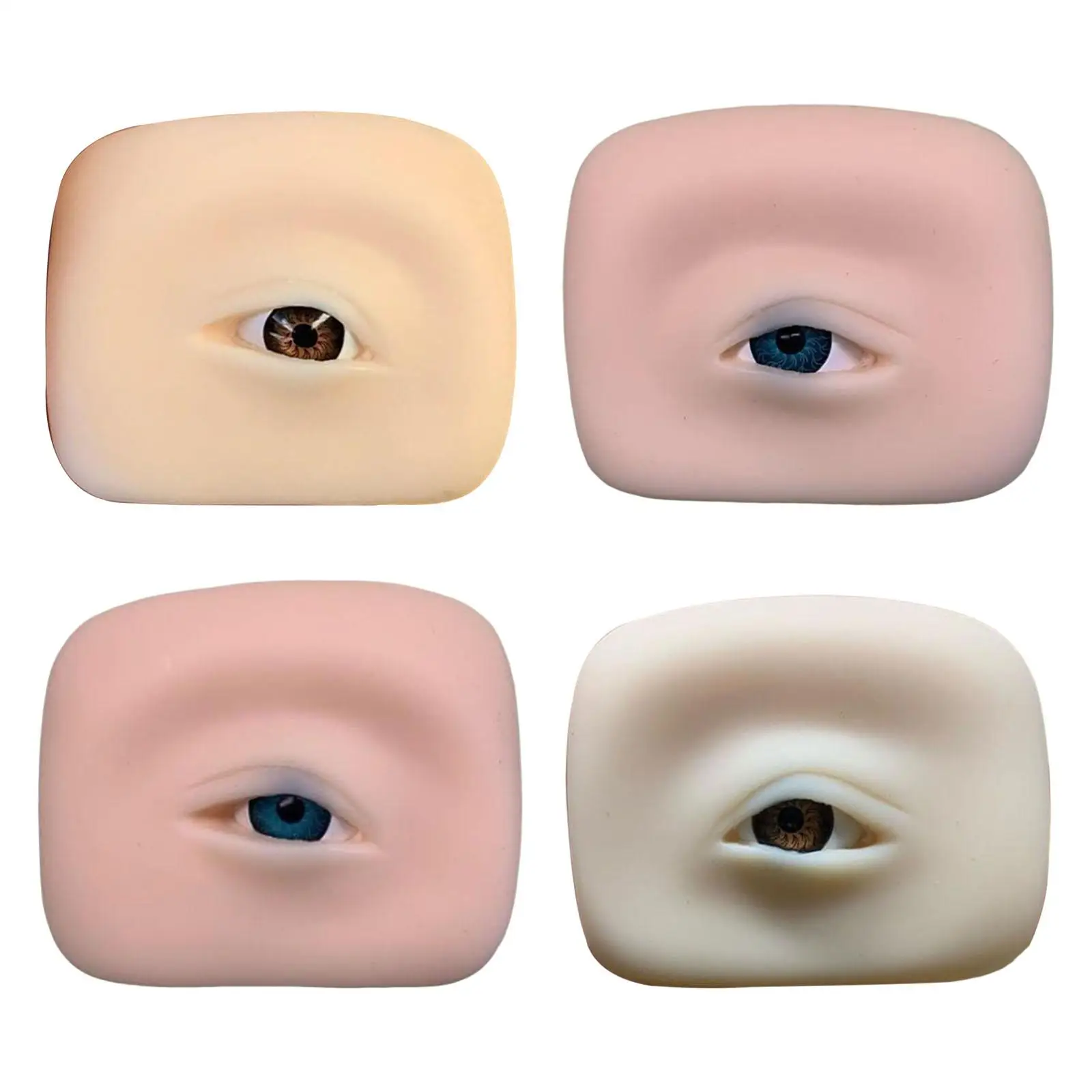 دعامة تعليمية لتدريبات مكياج العيون من السيليكون خفيفة الوزن لتدريب مكياج العيون