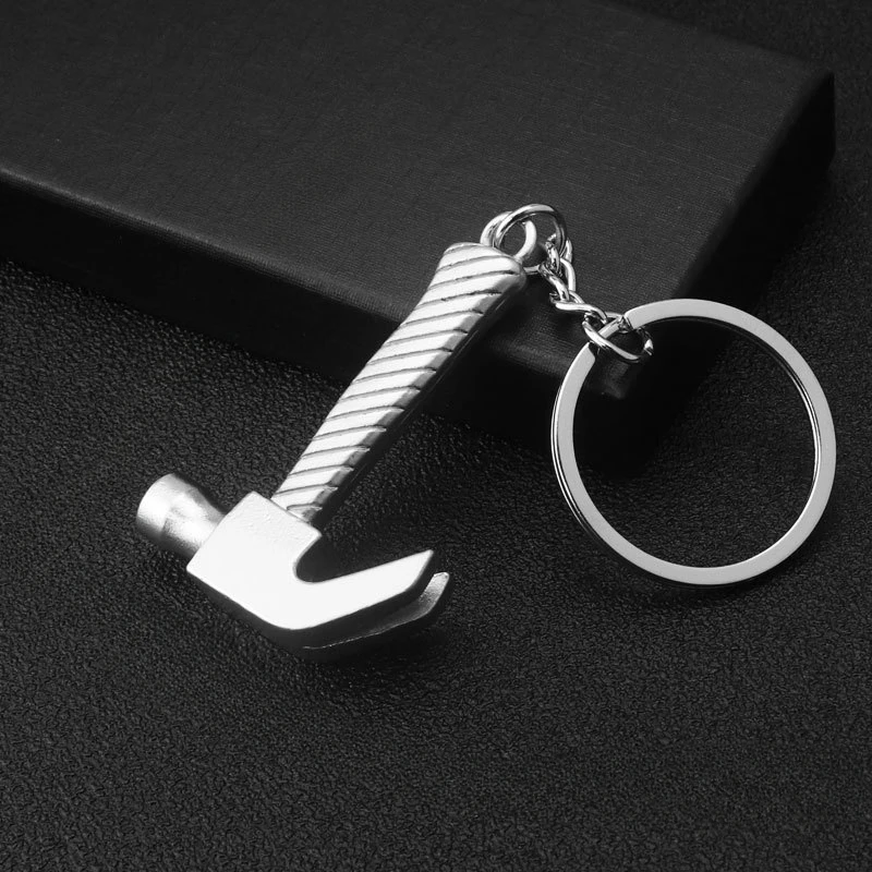 Patterned nail hammer Keychains For Men Car Bag KeyRing Outdoor Combination Tool Portable Mini Utility Pocket key chains