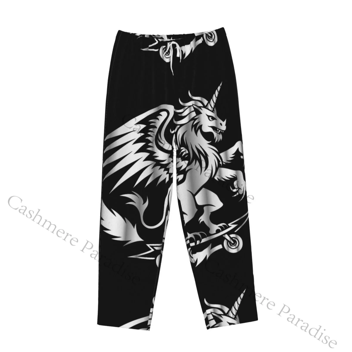 Skeleton Of A Gryphon And A Pegasus With A Horn Women Sleep Pants Warm Flannel Lounge Pants for Winter Nights