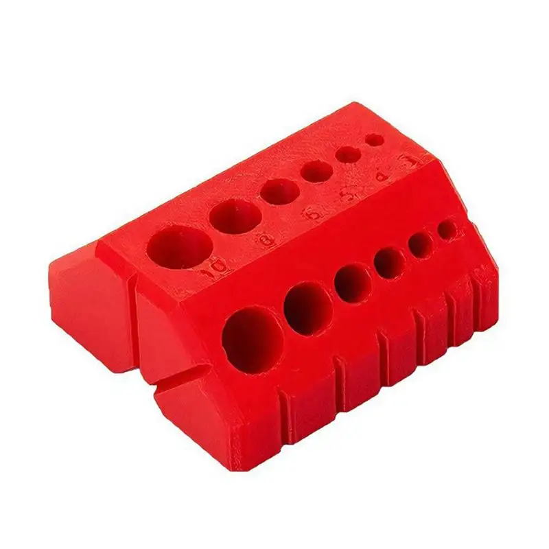 Hot Green Plastic Drill Bit Storage Holder With Clear Size Markings Perfect For DIY Garage Workshop Woodworking Uses