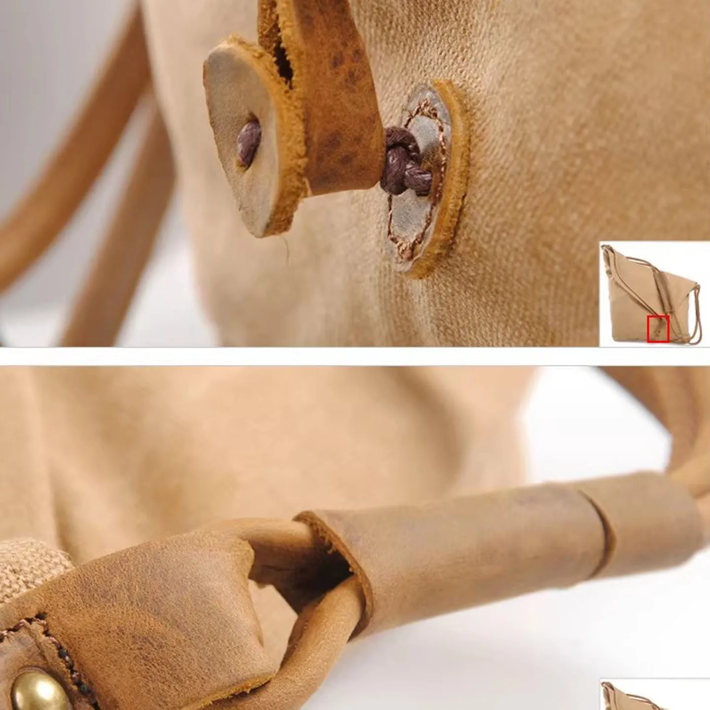 AETOO New artistic and retro men's bags, canvas bags, crazy horse belt, men's and women's single-shoulder bags, crossbody bags,