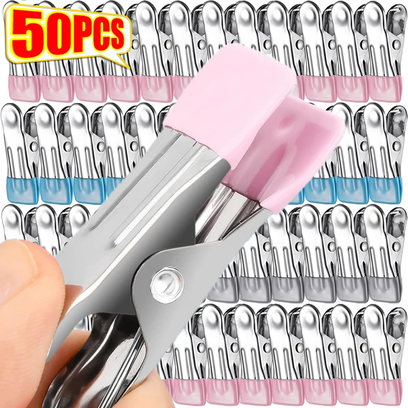 Pinces à linge en acier inoxydable, pinces métalliques coupe-vent, porte-vêtements suspendus pour la maison, paquets alimentaires, Clips d'affichage de photos