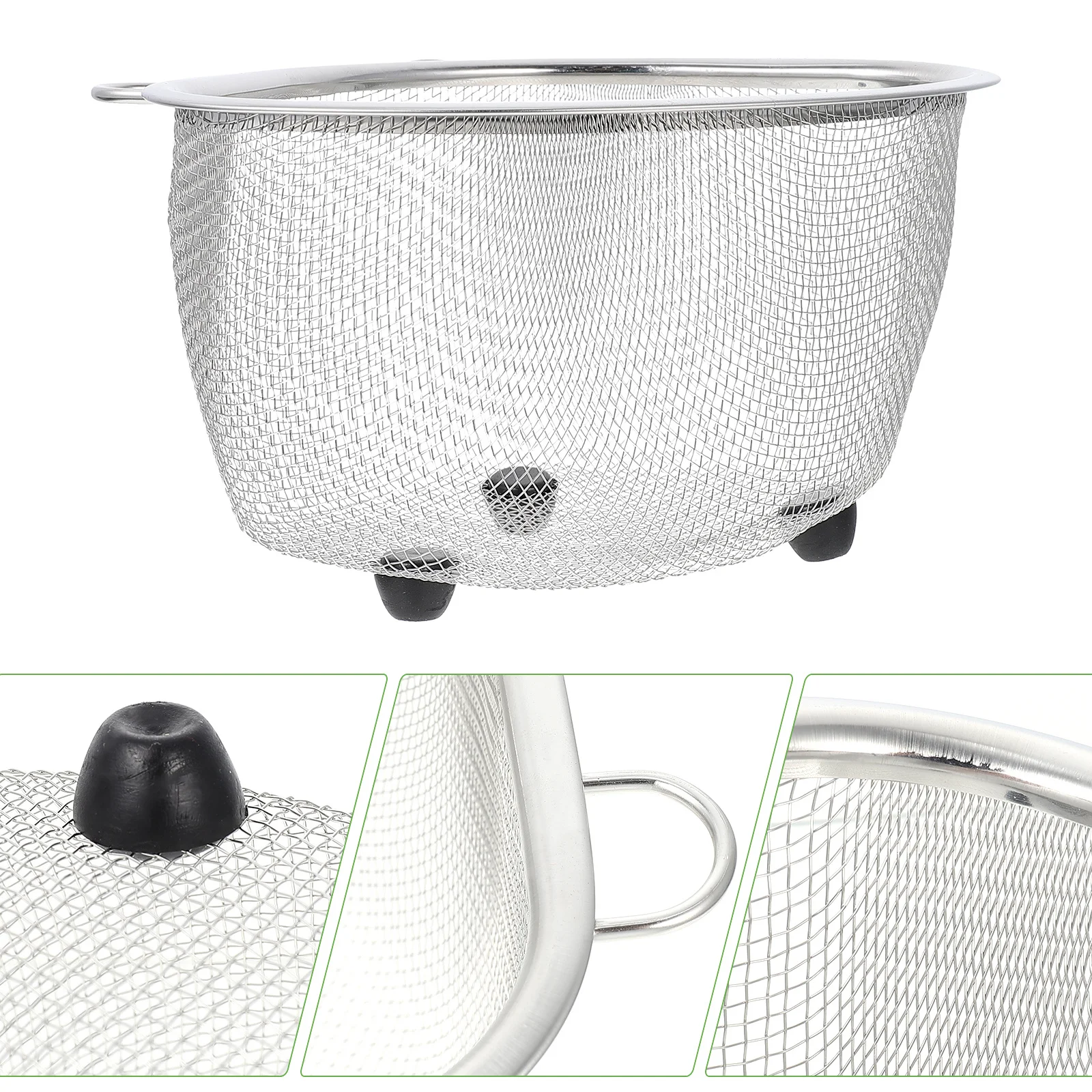 

1Pcs Stainless Steel Draining Basket Large Capacity Kitchen Sink Rack Rustproof Storage Holder for Fruits Vegetables
