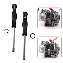 2 Stuks 21-Tanden Splined + A-Cirkel Carburateur Aanpassing Tool Schroevendraaier Kit Voor Husqvarna 125 135 136 137 141 142 235 235e 236