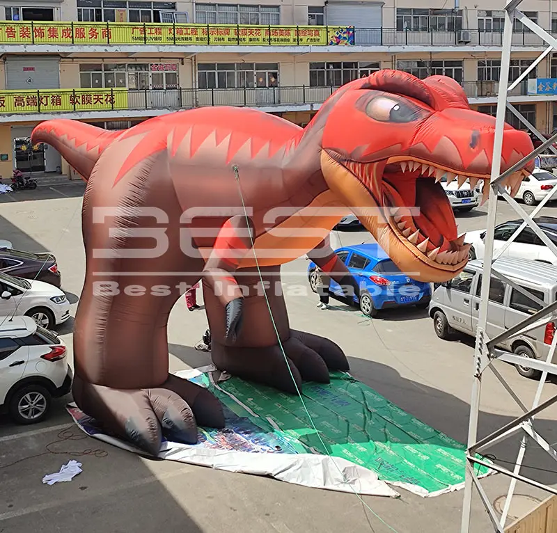 

Customized Giant Red Color T-Rex Inflatable dinosaur for Festival advertising Decoration, Big tyrannosauru balloons