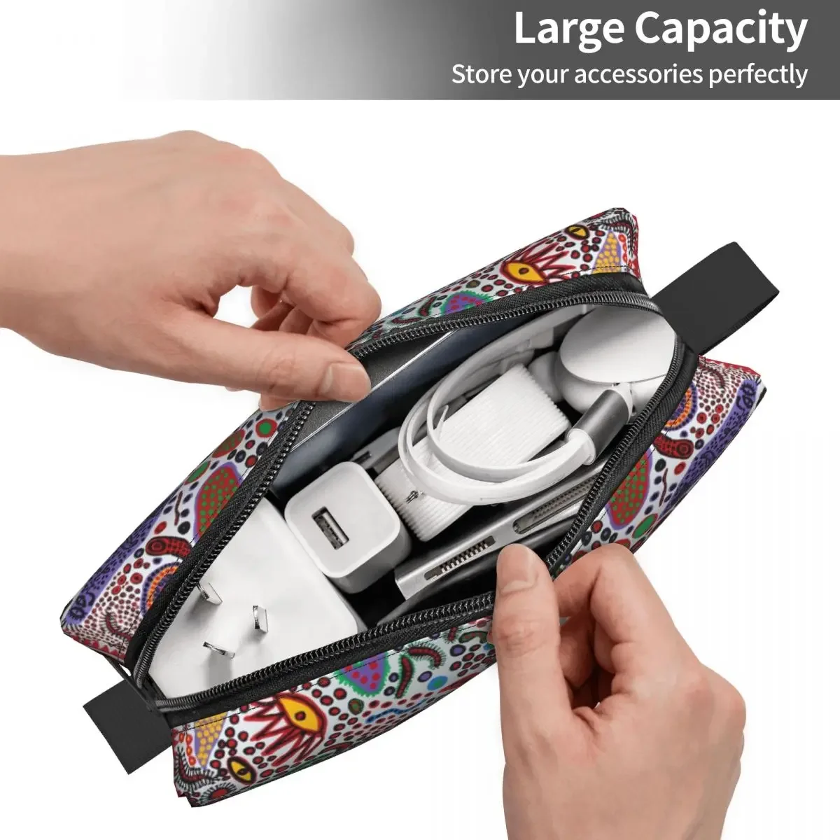 Custom Yayoi Kusama Abstract Face Toiletry Bag Women Makeup Cosmetic Organizer Ladies Beauty Storage Dopp Kit Box