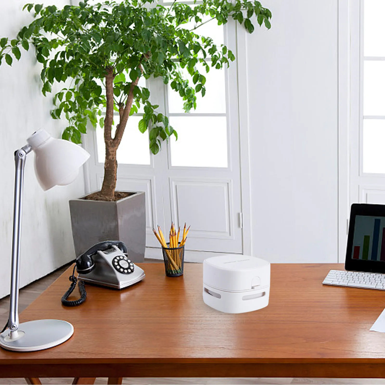 Desktop Dust Sweeper Premium Mini Dust Collector Silent Operation Easy to Use Ergonomic Design for Students Elderly