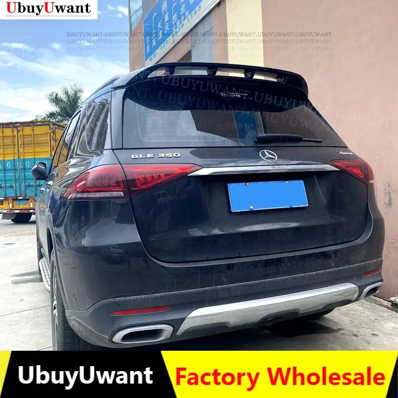 For Benz GLE SUV Spoiler W167 GLE350 Roof Real Trunk Spoiler ABS Material and Carbon Fibre Color Lacquer Spoiler 2019-2021 Year