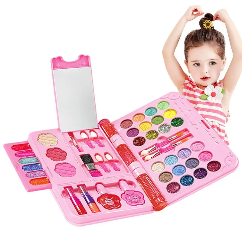 Ensemble de maquillage cosmétique pour petites filles, ensembles de beauté pour enfants, doux, princesse, jeux de simulation, jouets pour enfants de plus de 3 ans