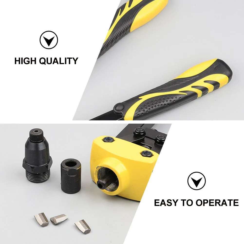 เครื่องมือย้ำหมุดแบบมือโยก 1 ชิ้น ด้ามจับตามหลักสรีรศาสตร์ ขนาดกะทัดรัด ประหยัดแรง ออกแบบมาเพื่อการยึดติดงานหนัก