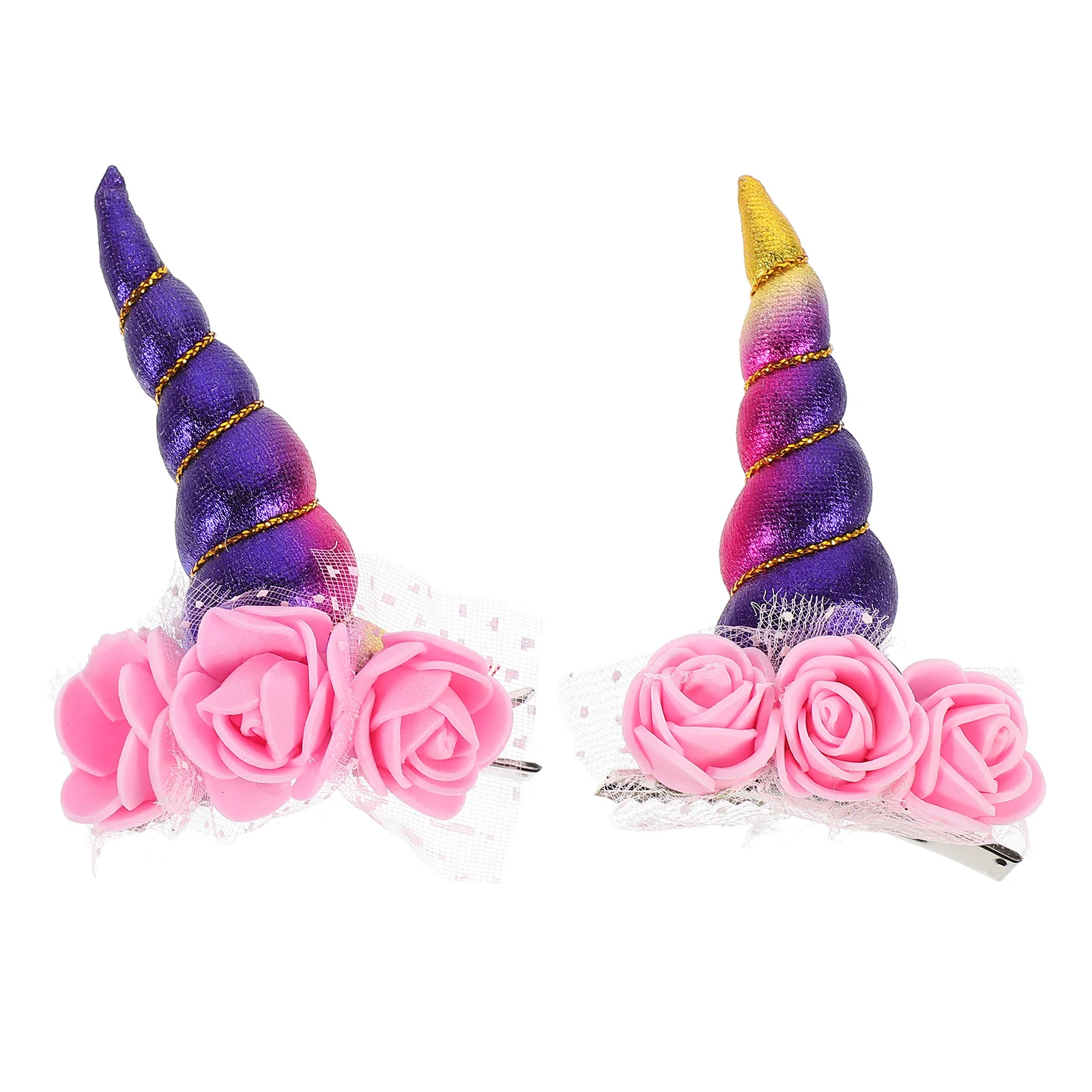 

2 шт., заколки для волос с рогом единорога, заколка из материала премиум-класса для повседневного использования и косплея, детская заколка для волос, вечерние головные уборы