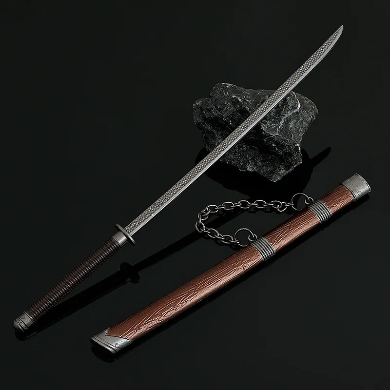 22 centimetri Serie di Armi Freddi Ascolto Il Vento Spada Periferiche Anime Cinesi Modello In Metallo Spada Accessorio Ornamento Collezioni